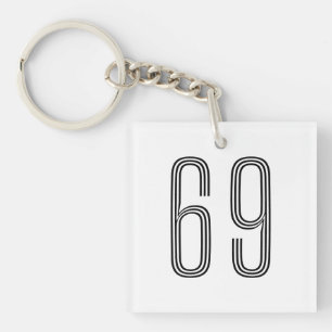 Llavero Número 69 Esposa/Esposa Personalizado, Regalo de f