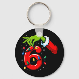Llavero Número 6 Coincidente 67 Meme Navidad Elfo Mano Niñ