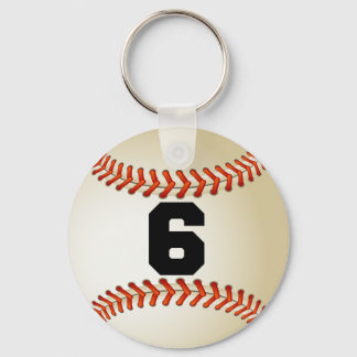 Llavero Número 6 de béisbol
