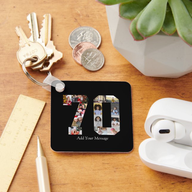 Llavero Número 70 Collage de fotos (Escritorio )