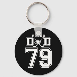 Llavero Número 79 Personalizado Orgulloso Padre de Hockey