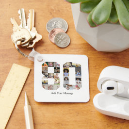 Llavero Número 80 Collage de fotos