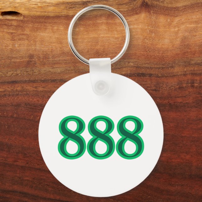Llavero Número de Ángel 888 Dinero (Anverso)