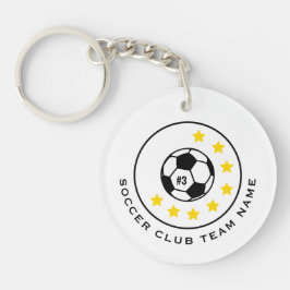 Llavero Número de camiseta de equipo de fútbol personaliza