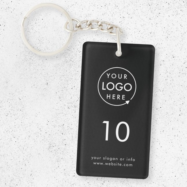 Llavero Número de habitación | Black Hospitality Business  (Company branded room key keychain for offices, hotels, hospitality & business premises.)