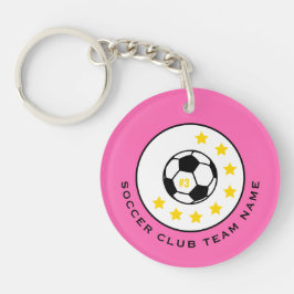 Llavero Número de Jersey Personalizado de Fútbol Rosa para