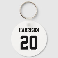 Número de nombre personalizado blanco negro de dep