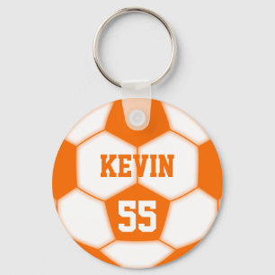 Llavero Número de nombre personalizado Naranja Bolsa de fú