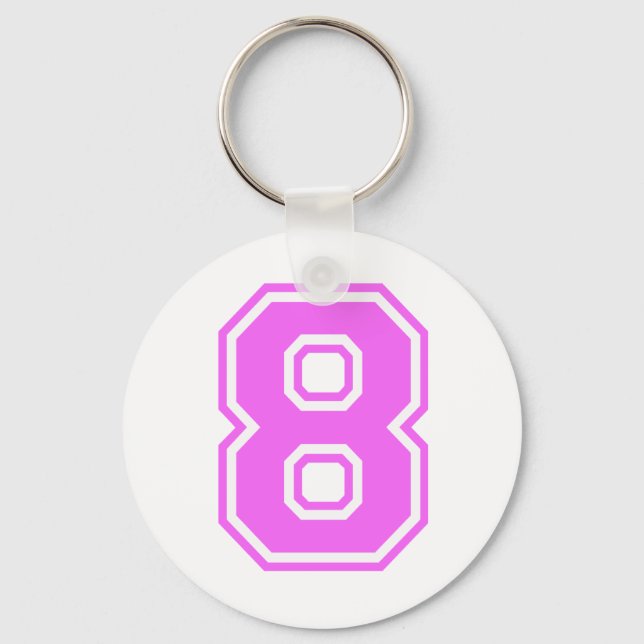 LLAVERO NÚMERO DE ROPA Y BLANCO 8 (Anverso)