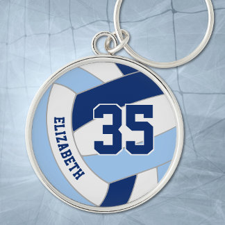 Llavero número jersey personalizado en voleibol azul oscur