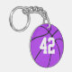 Llavero Número o iniciales de la Jersey Purple Basketball (Frente Izquierda)