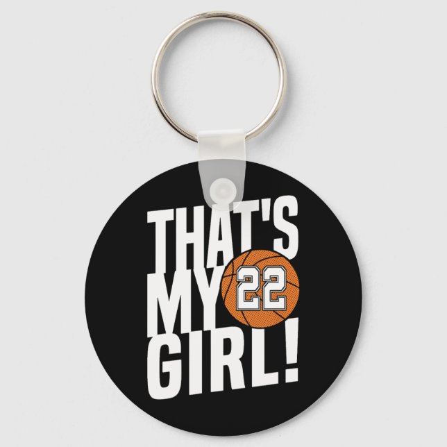 Llavero Número veintidós que es mi Chica #22 Bysketbyll Mo (Anverso)