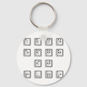 Llavero Números clave de computadora en Braille