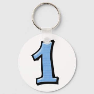 Llavero Números silenciosos 1 Keychain azul