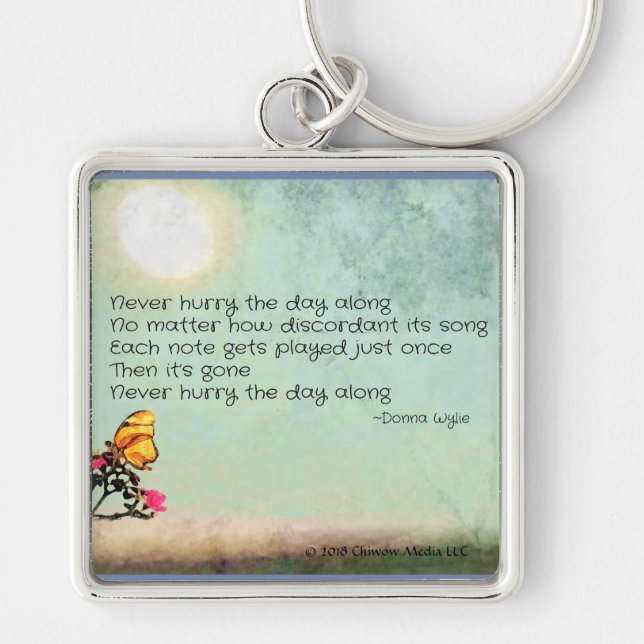 Llavero Nunca apresures el día (Frente)