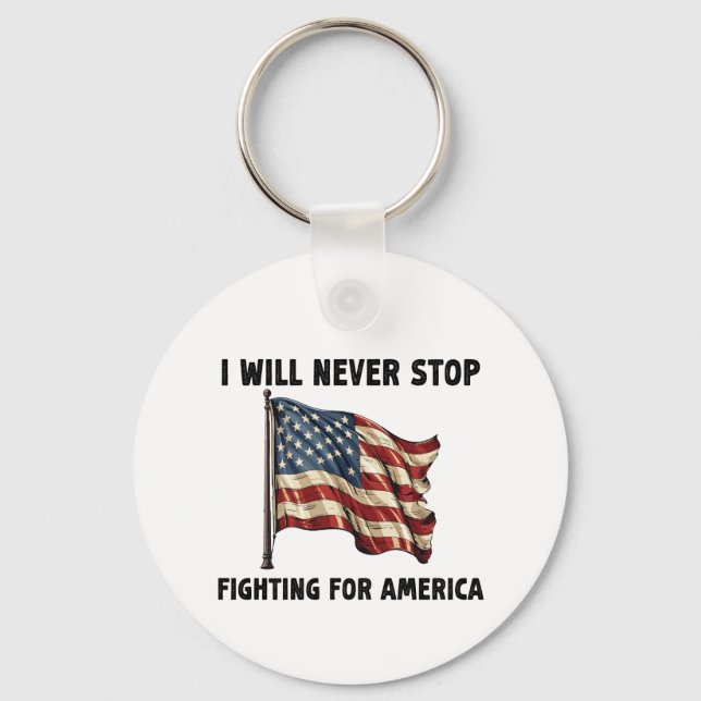 Llavero Nunca dejaré de luchar por el regalo de Estados Un (Anverso)