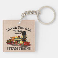 Nunca demasiado viejo para jugar al tren de vapor 