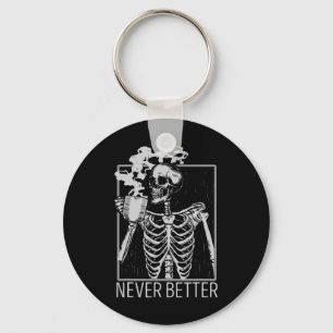 Llavero Nunca mejor esqueleto beber café Halloween Co