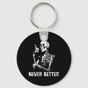 Llavero Nunca mejor esqueleto beber café Halloween Pa