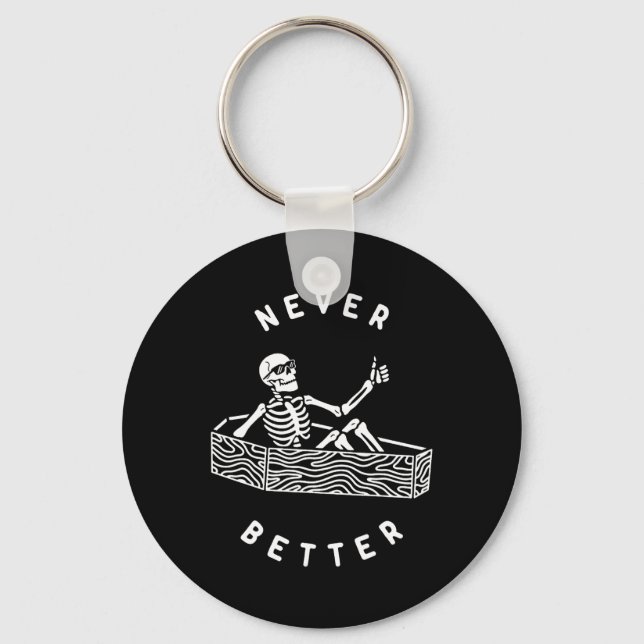 Llavero Nunca mejor Skeleton Fun Skull Halloween (Anverso)