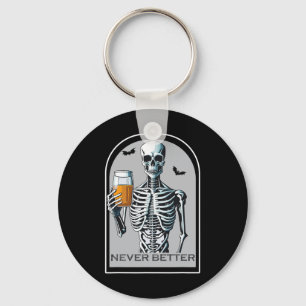 Llavero Nunca Mejor Skeleton Funny Skull Halloween Para W