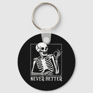 Llavero Nunca Mejor Skeleton Skull Halloween para Mujeres