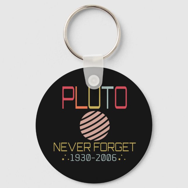 Llavero Nunca Olvides El Espacio Gracioso Plutón Retro, La (Anverso)