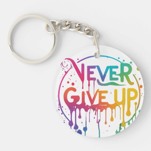 Llavero Nunca rendirse - Circle Keychain (Frente)
