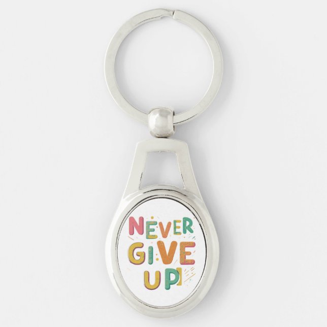 Llavero Nunca rendirse - Oval Keychain (Anverso)