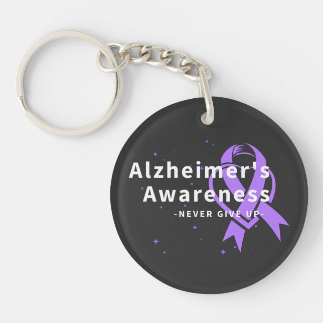 Llavero Nunca se rindan - Conciencia de Alzheimer (Frente)