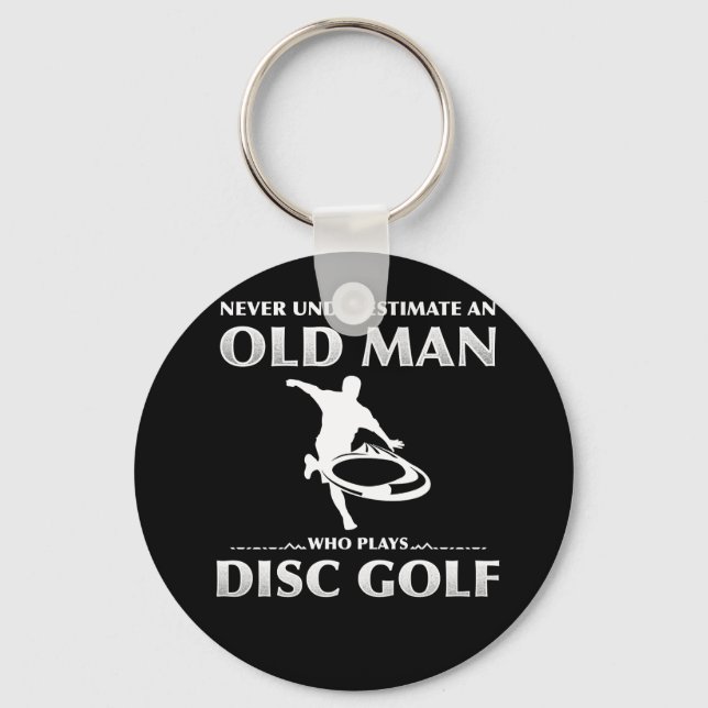 Llavero Nunca subestimes a un anciano que juega al golf en (Anverso)