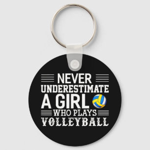 Llavero Nunca Subestimes A Un Chica Que Juega Voz Voleibol