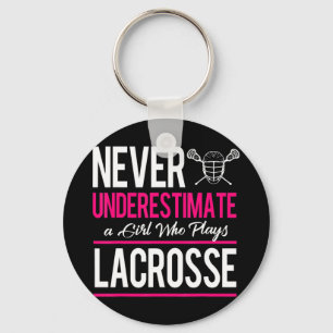Llavero Nunca Subestimes A Un Gril Que Juega Lacrosse Lacr