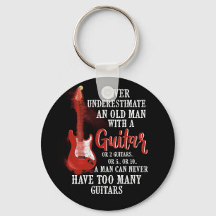 Llavero Nunca Subestimes A Un Viejo Con Una Guitarra