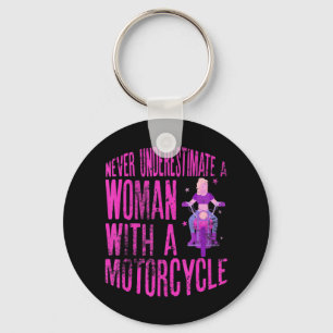 Llavero Nunca Subestimes A Una Mujer Con Motocicleta A Fu