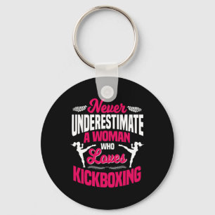 Llavero Nunca Subestimes a una Mujer que Ama el Kickboxing