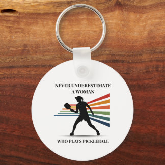 Llavero Nunca subestimes a una mujer que juega pickleball