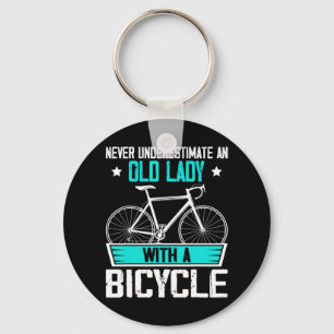 Llavero Nunca Subestimes A Una Vieja Con Una Bicicleta Per