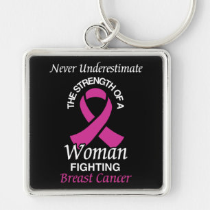 Llavero Nunca subestimes/Cinta/Mujer... Cáncer de mama