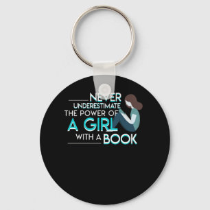 Llavero Nunca subestimes las mujeres que leen libros