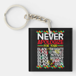 Llavero Nunca te disculpes por tu negritud, cultura negra