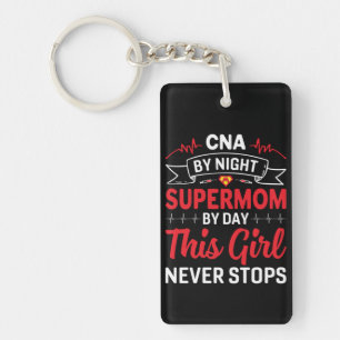 Llavero Nurs Gift CNA De Noche Supermom