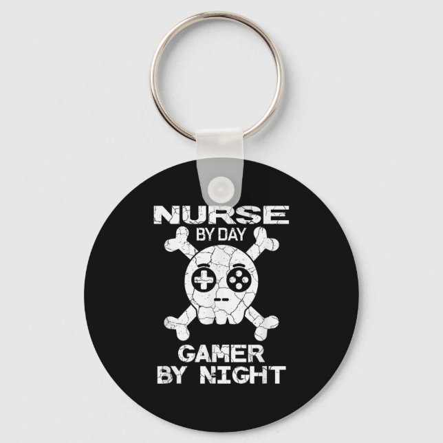 Llavero Nurse By Day Gamer By Night - Gaming Quote  (Anverso)