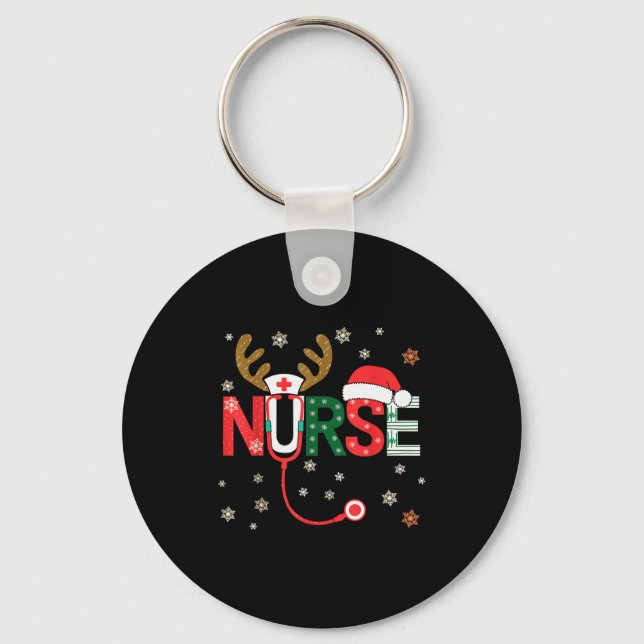 Llavero Nurse Christmas Stethoscope Nurses Xmas  (Anverso)
