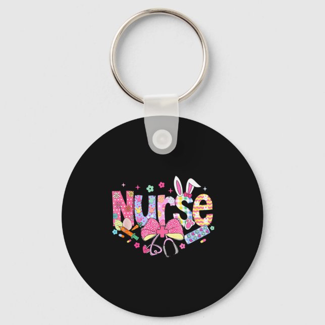 Llavero Nurse Easter Day Cute Coquette Stethoscope Nursing (Anverso)