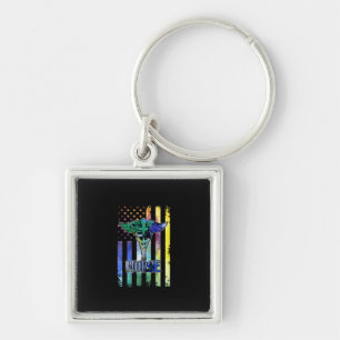 Llavero Nurse Gift   Enfermera Bandera Americana