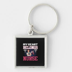 Llavero Nurse Gift   Mi corazón pertenece a una enfermera
