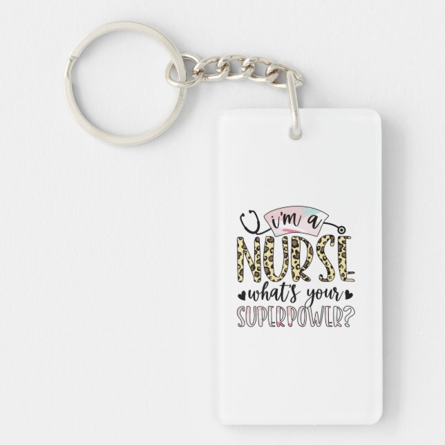 Llavero Nurse Gift | Orgullosa superenfermera (Frente)