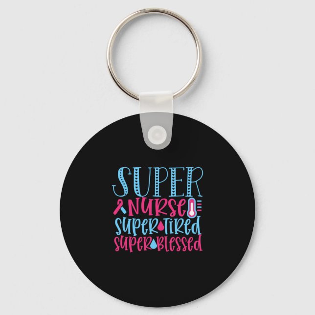 Llavero Nurse Gift | Super Enfermera supercansada (Anverso)