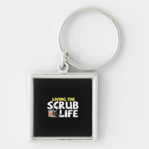 Llavero Nurse Gift   Vivir La Vida De Scrub